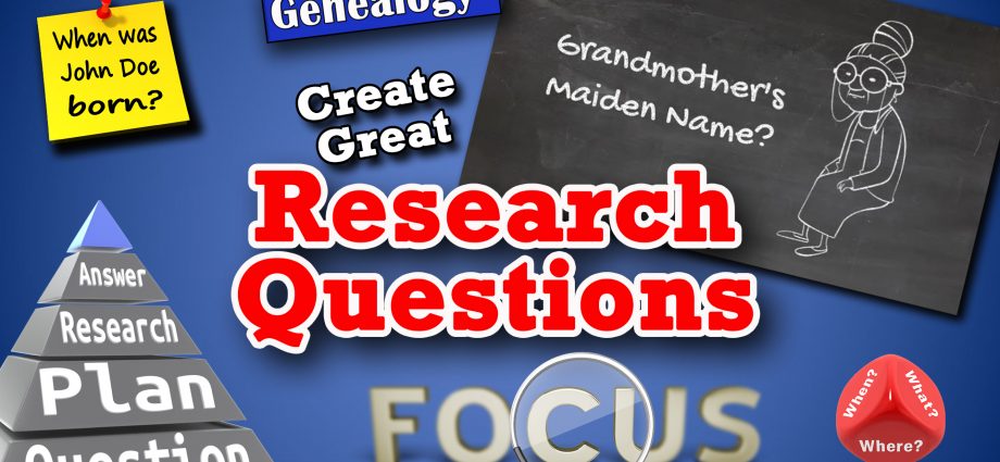 How to create and write genealogy research qustions