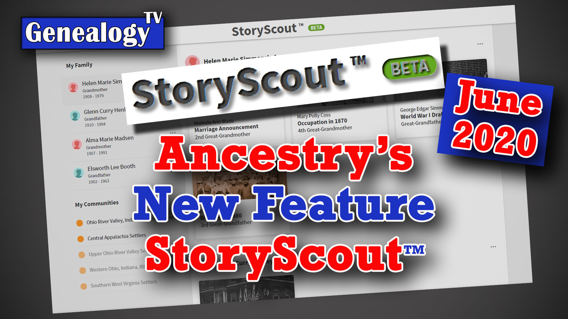 Ancestry.com’s New StoryScout™ Feature (June 2020)