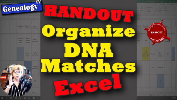 HANDOUT Organizing DNA Cousins Using Excel Spreadsheets