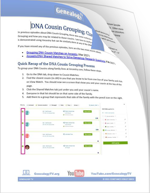 Genealogy TV Handouts