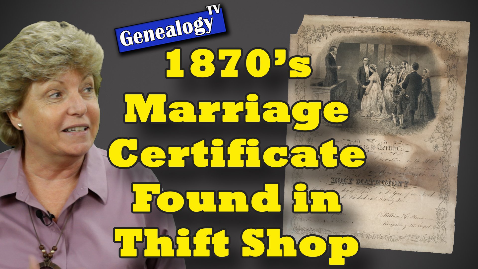 1870’s Marriage Certificate Found in Thrift Shop: The Whole Story