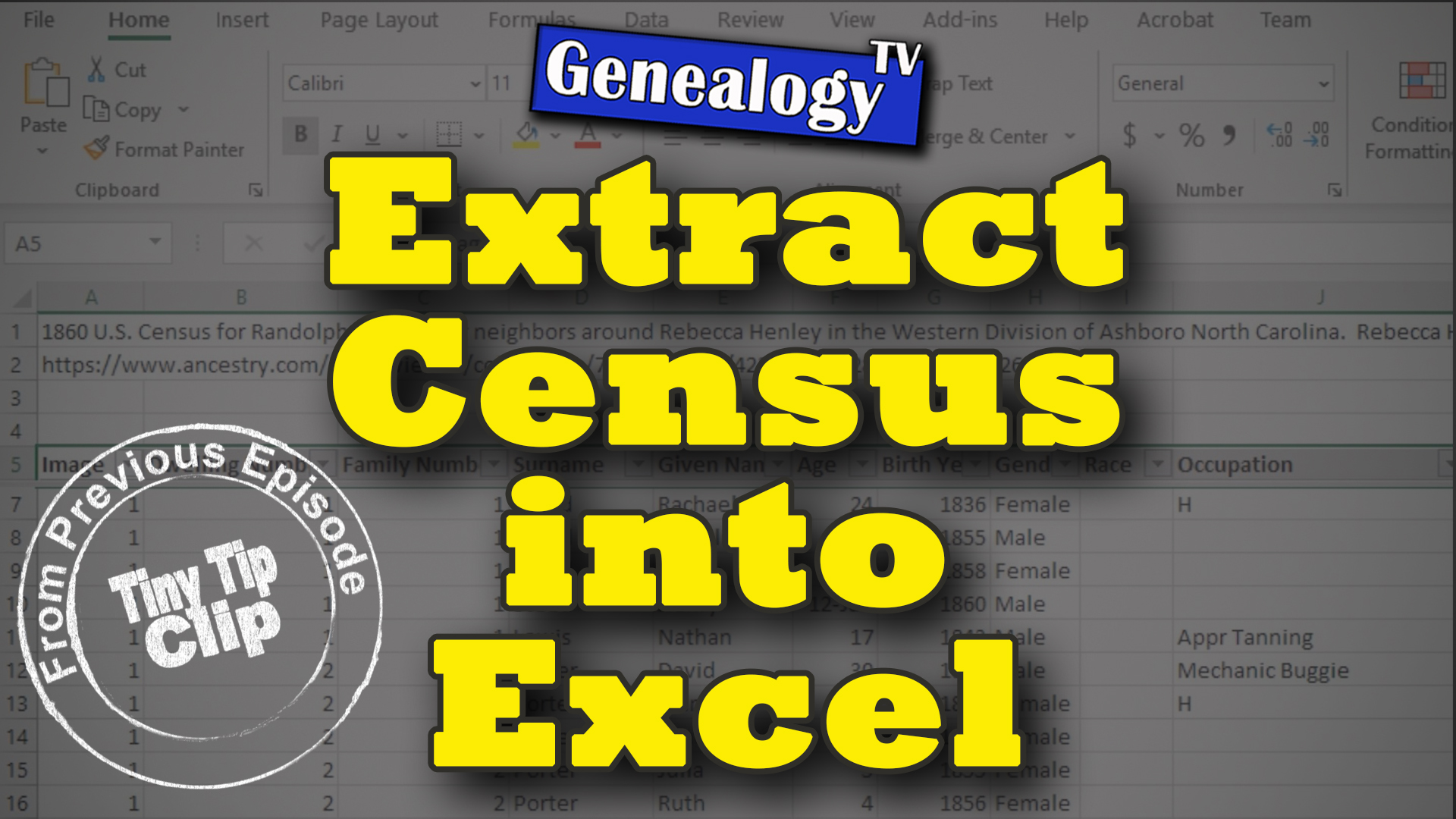 Extracting Census Data to Excel : Tiny Tip Clip