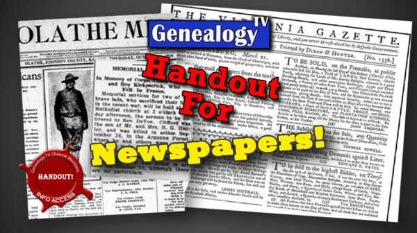 HANDOUT for Newspapers!